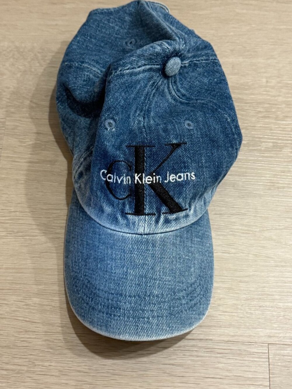 Calvin Klein Denim Hat One Size Embroidered Unisex
